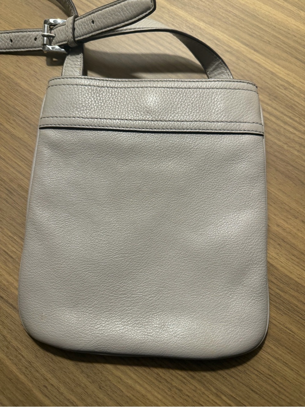 Michael Kors Pebbled Leather Crossbody in Light Gray - Picture 4 of 11